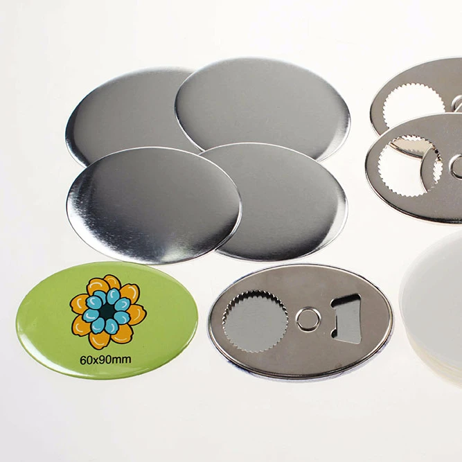 

Wholesale Bottle Opener button with magnet oval 60x90mm