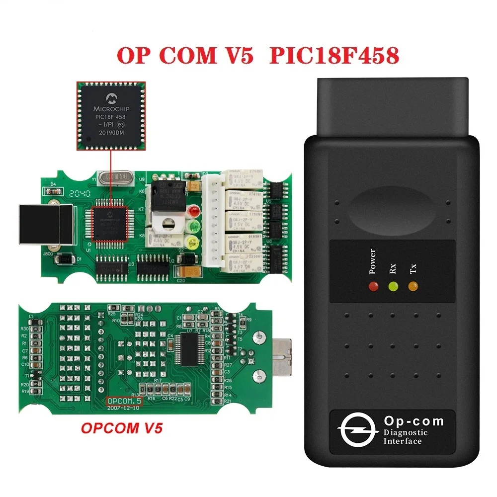 

Opcom V1.99 with PIC18F458 OP com V5 board Diagnostic Interface Auto Diagostic Tool For Opel Opcom V1.99 Op com OBD2 Scanner @8