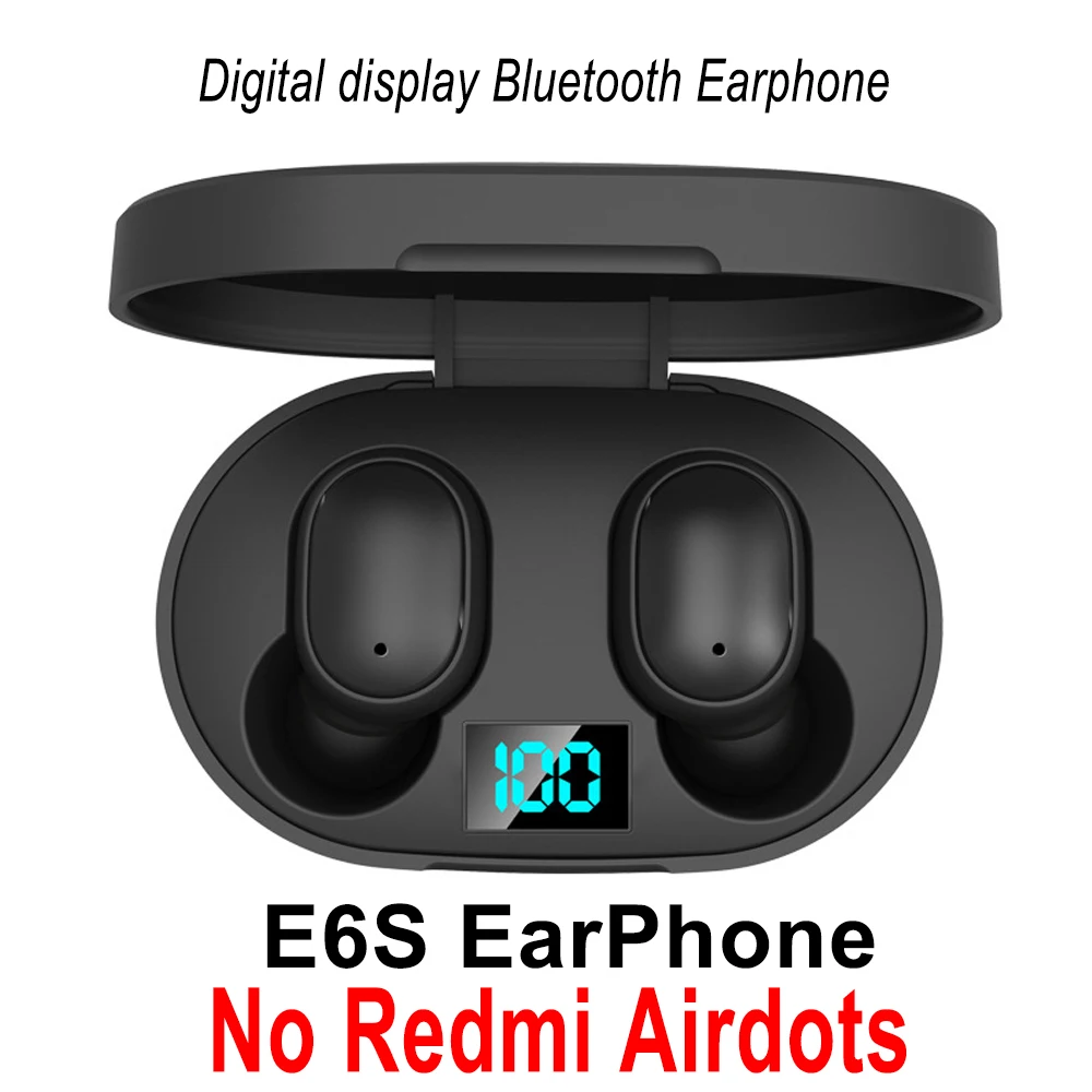 [] новые Xiaomi Redmi Airdots TWS Bluetooth наушники стерео бас BT 5,0 Eeadphones с микрофоном Handsfree наушники - Цвет: E6s