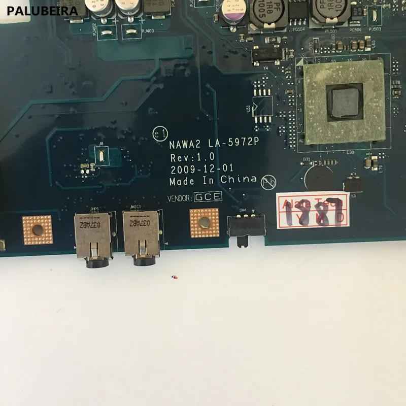 PALUBEIRA высокого качества NAWA2 LA-5972P для lenovo Ideapad G555 Материнская плата ноутбука Разъем