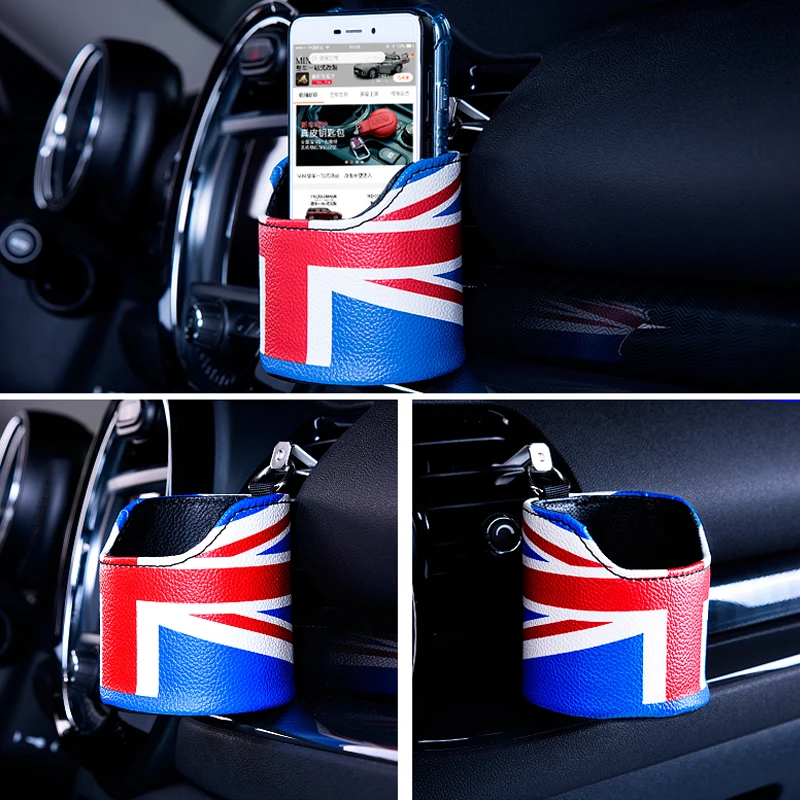 Union Jack кожаная Автомобильная воздушная розетка сумка для хранения коробок