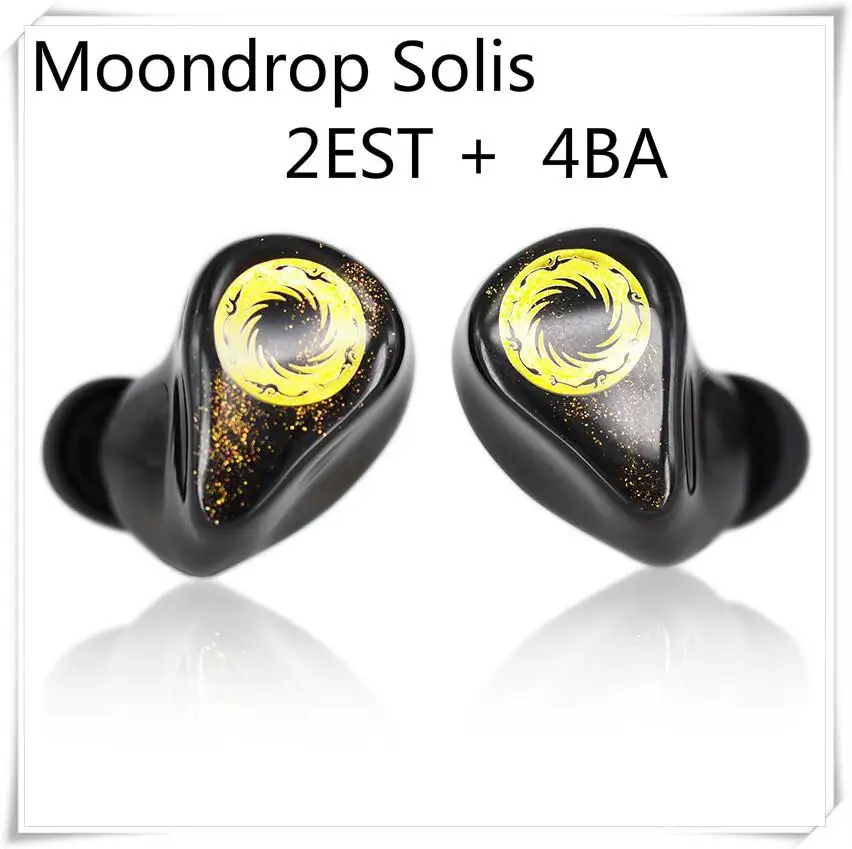Наушники вкладыши MoonDrop Solis 2EST + 4BA гибридные Hi Fi наушники со съемным