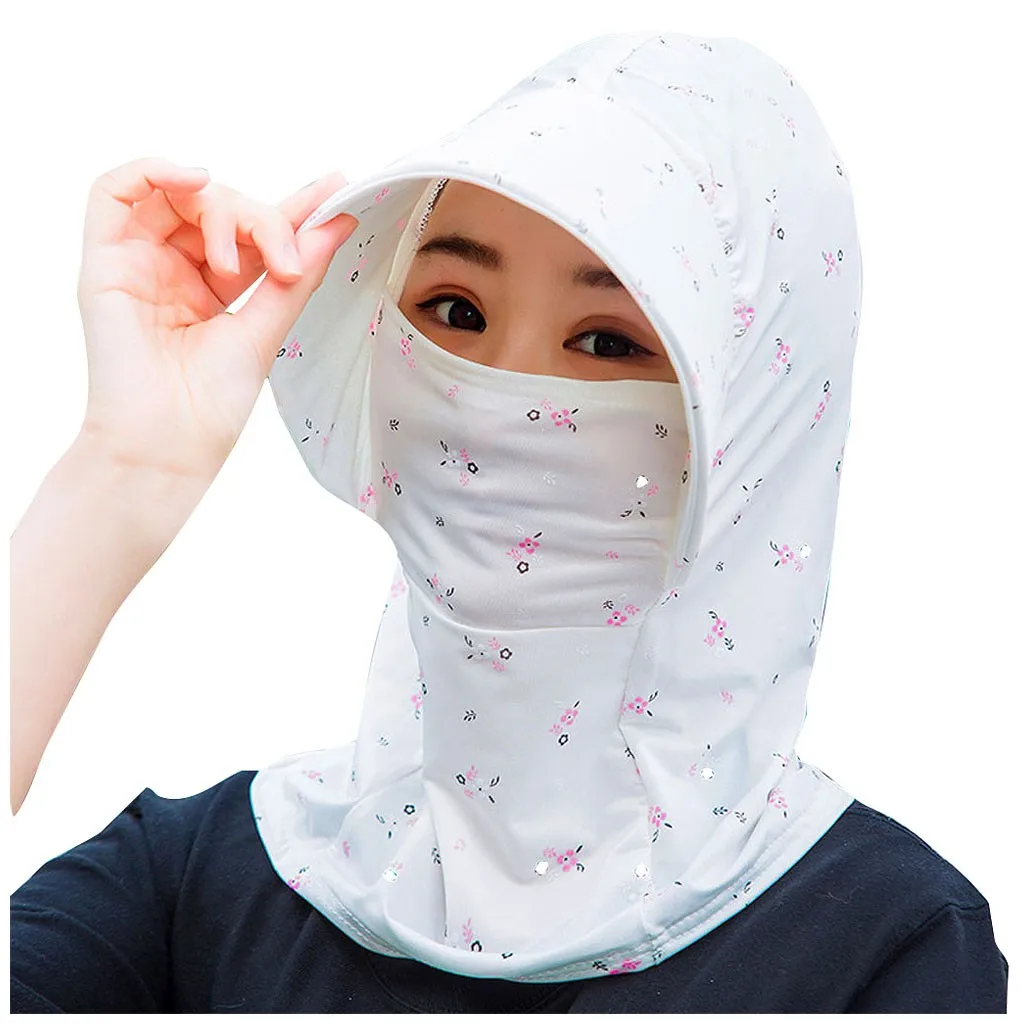 Female Face Mask Sun Shade Hat Women Summer Anti-ultraviolet Large Flower Visor Wild Fashion Cloth #mh | Аксессуары для одежды