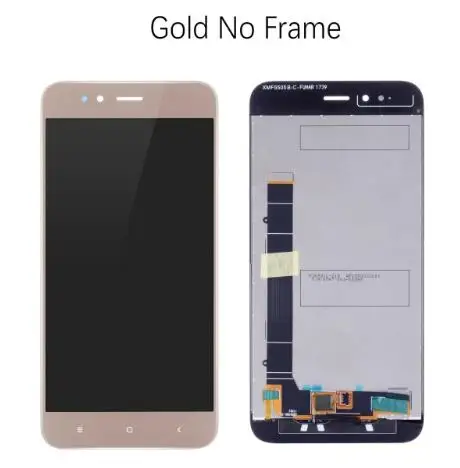 Gold no frame 5.5" Original LCD For XIAOMI Mi A1 LCD Display Touch Screen Digitizer Assembly Frame For Xiaomi Mi A1 Mi 5X Display 10 Touch - Цвет: Gold no frame