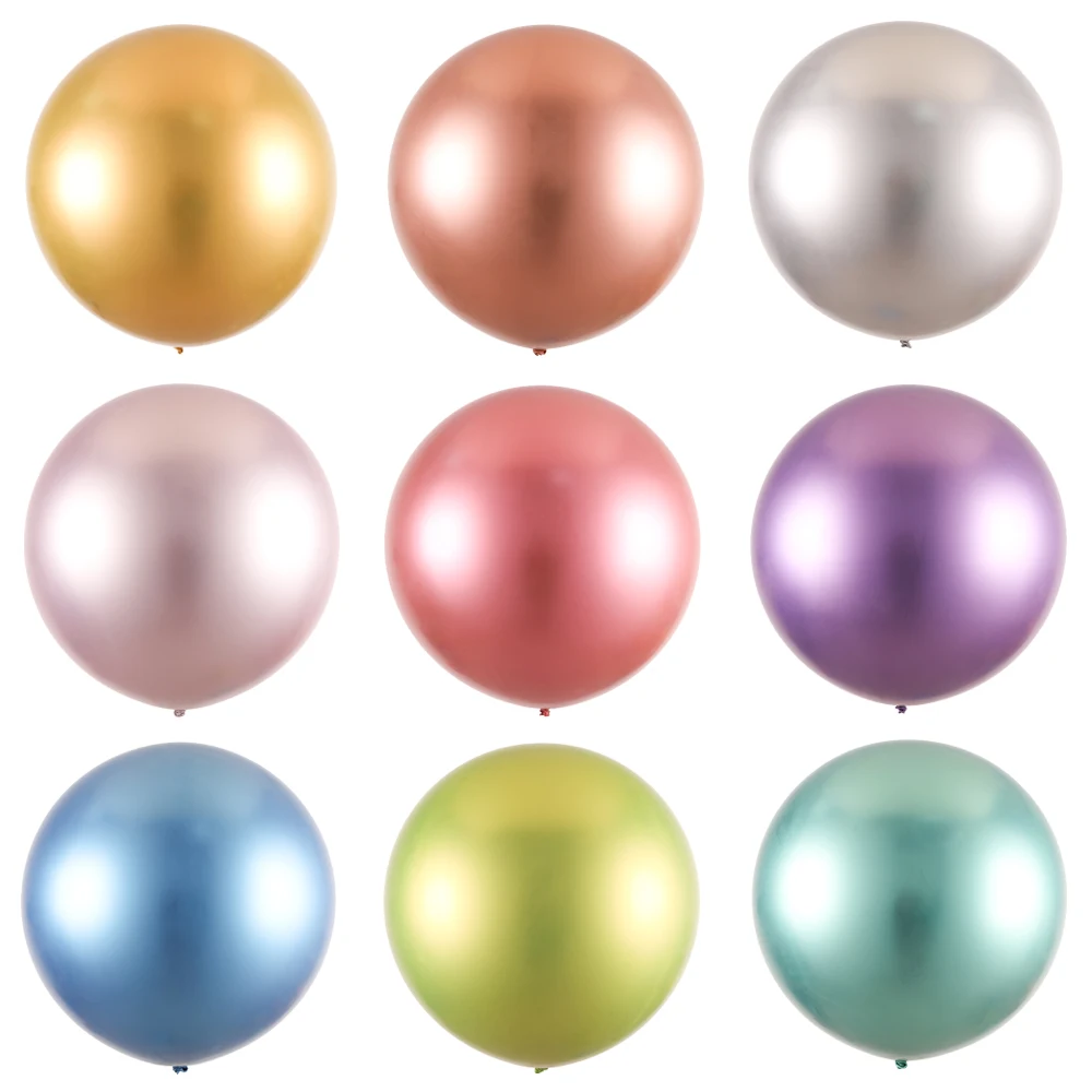 

1pc 36 inch huge Chrome metallic latex balloons big size Chrome globos balloon arch garland birthday navidad party decoration