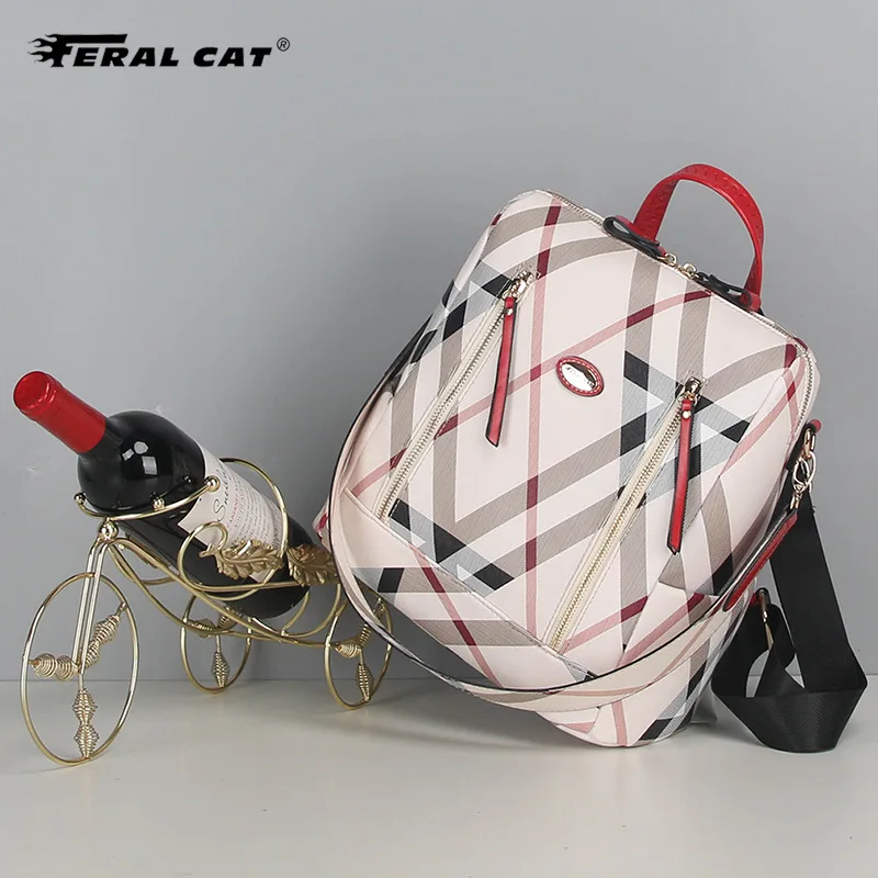 FERAL CAT осенние корейские сумки для продажи онлайн черный кожаный рюкзак
