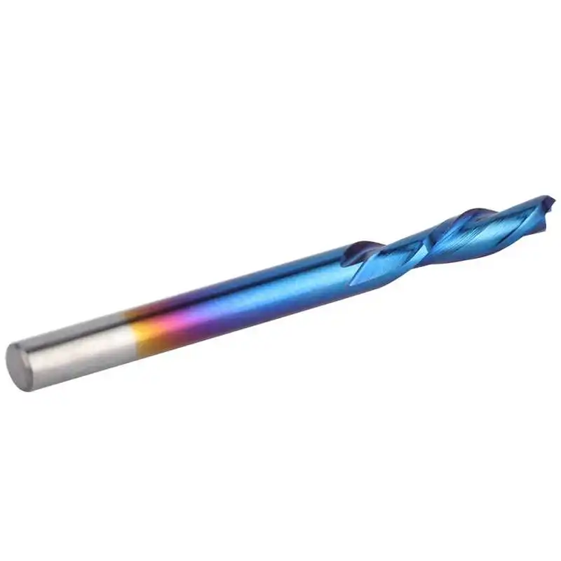 

End Mill Cutter Blueplated Tungsten Steel Mill Cutter 2Flute Milling Cutter Small Size Wear Resistance for Industry