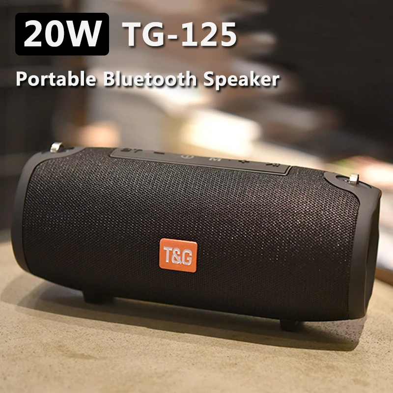 Портативная Bluetooth Колонка 20 Вт беспроводная звуковая коробка стерео бас сабвуфер