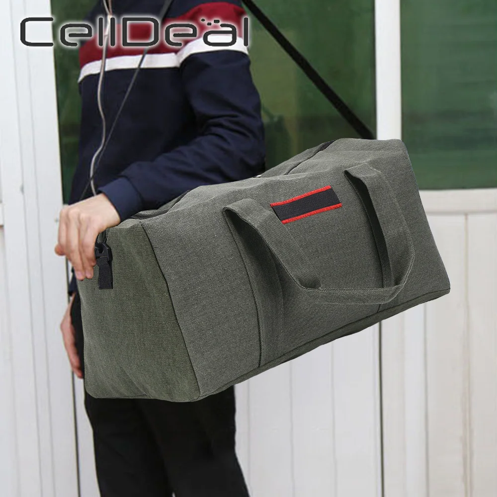 Холщовая Вместительная дорожная сумка для мужчин и женщин удобный портативный