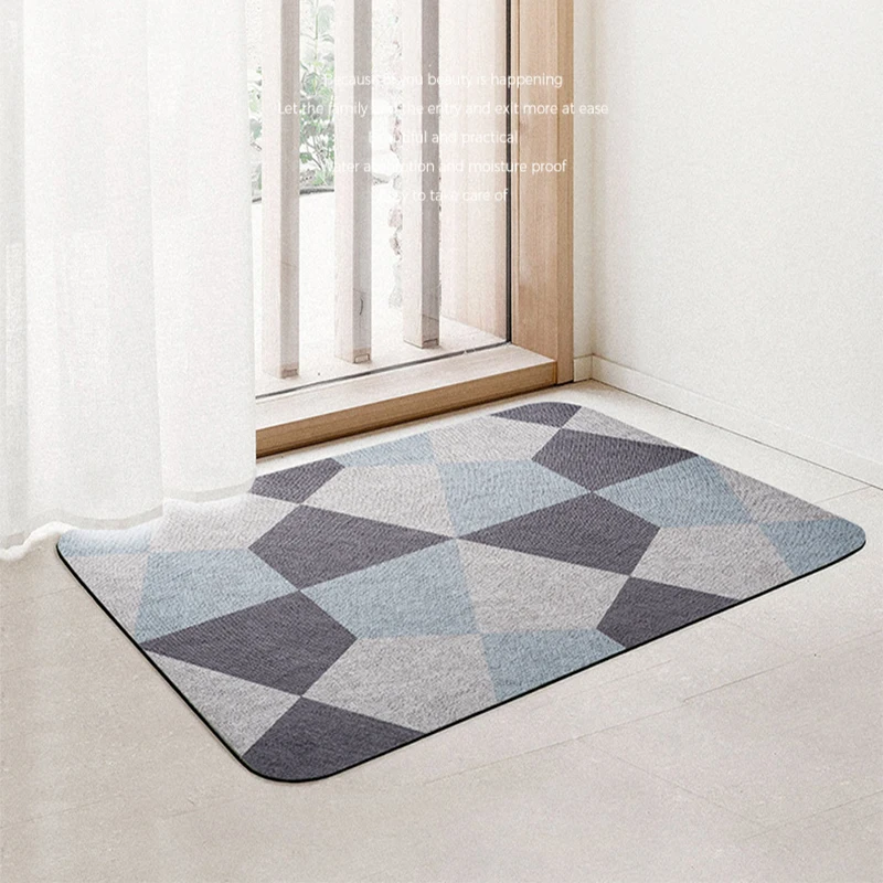 

Nordic Stitching Color Block Doormat Carpet Rug For Entrance Home Bathroom Living Room Door Floor Stair Kitchen Bedroom Hallway