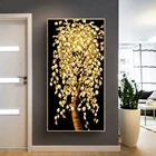 Полноформатная Алмазная картина Fmbroidery с золотым деревом 5D, сделай сам, алмазная живопись, мозаика, картина на стену с монетами, дерево, украшения на стену, рукоделие, подарок