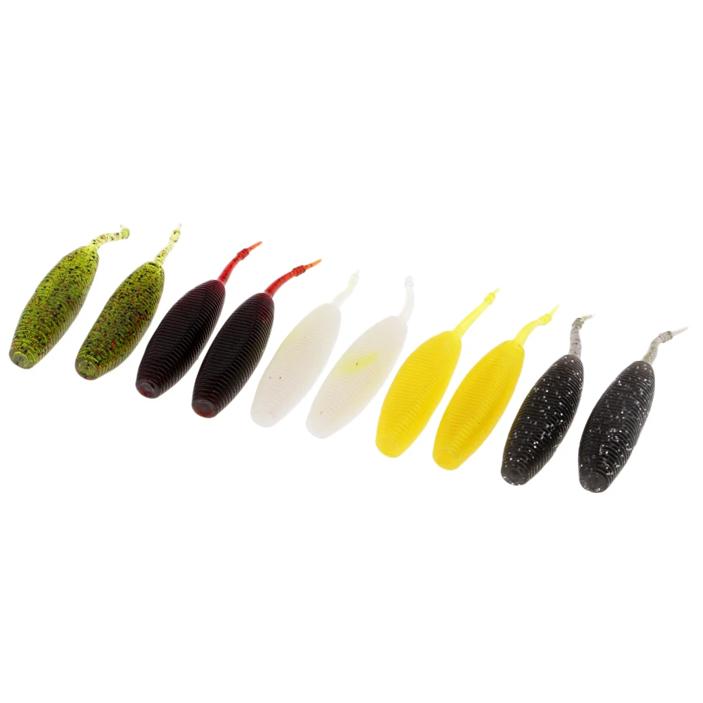 

10 Pcs Soft Bait Set Aritificial Minnow Simulation Fishing Bait Tackle