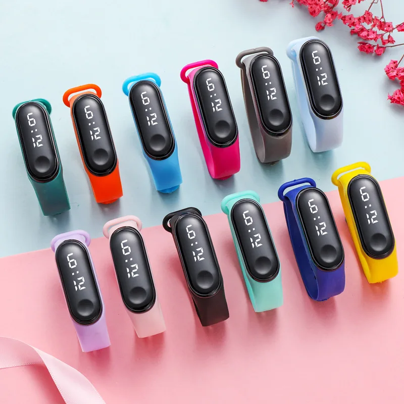 

Student children watch bracelet waterproof swim kids fashion sports watches child smart touch led electronic watch for boy girl
