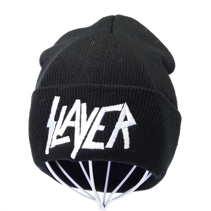 Рок группа Slayer зимние трикотажные изделия теплые женские буквы вышивка YT шапочка унисекс рок шапка хип-хоп уличные лыжные береты-кепки