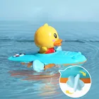 1 комплектпартия, летнее новые детские игрушки для ванной гребная лодка утка плавательная Ванна водный заводные цепи детские, для малышей Классические игрушки-подарки