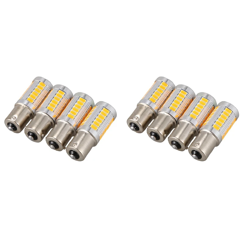 

8pcs Amber 1156PY BAU15S PY21W Led 33SMD Car Tail Turn Brake Reverse Signal Bulb Y