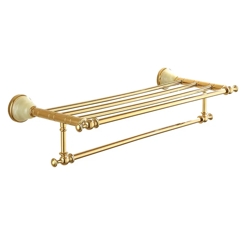 Bathroom Accessories Set Brass Paper Holder Towel Bar Rack Toilet Brush Bath Corner Shelf Hardware Natural jade | Обустройство дома