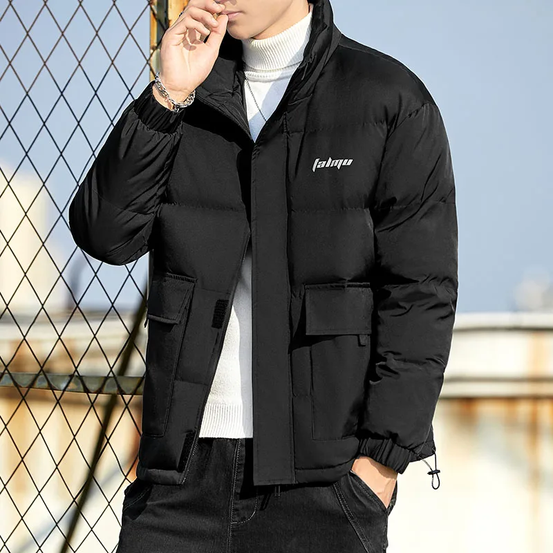 

Men Thick Bubble pocket jacket Coat new Parka Mens Streetwear Hip Hop Winter Jackets Coats Male Warm Korean Puffer Jackets