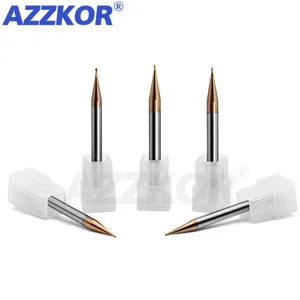 Стальной Фрезерный резак с вольфрамовым покрытием, малый диаметр, Шариковые концевые фрезы, сплав, Алмазный карбид, обрабатывающие режущие инструменты для металла