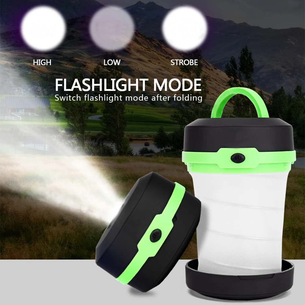 

2021 NEW Multifunction Collapsible Outdoor Tent LED Portable Outdoor Flashlight Mini Lamp Emergency Pocket AA lantern Camping