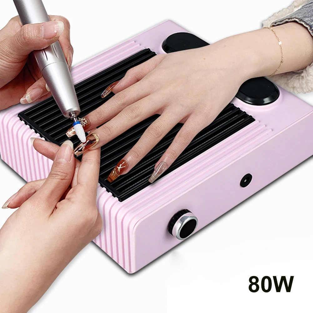 

80W Nail Dust Collector Fan Vacuum Cleaner Manicure Machine Tools With Filter Strong Power Nail Art Tool Nail Vacuum Cleaner
