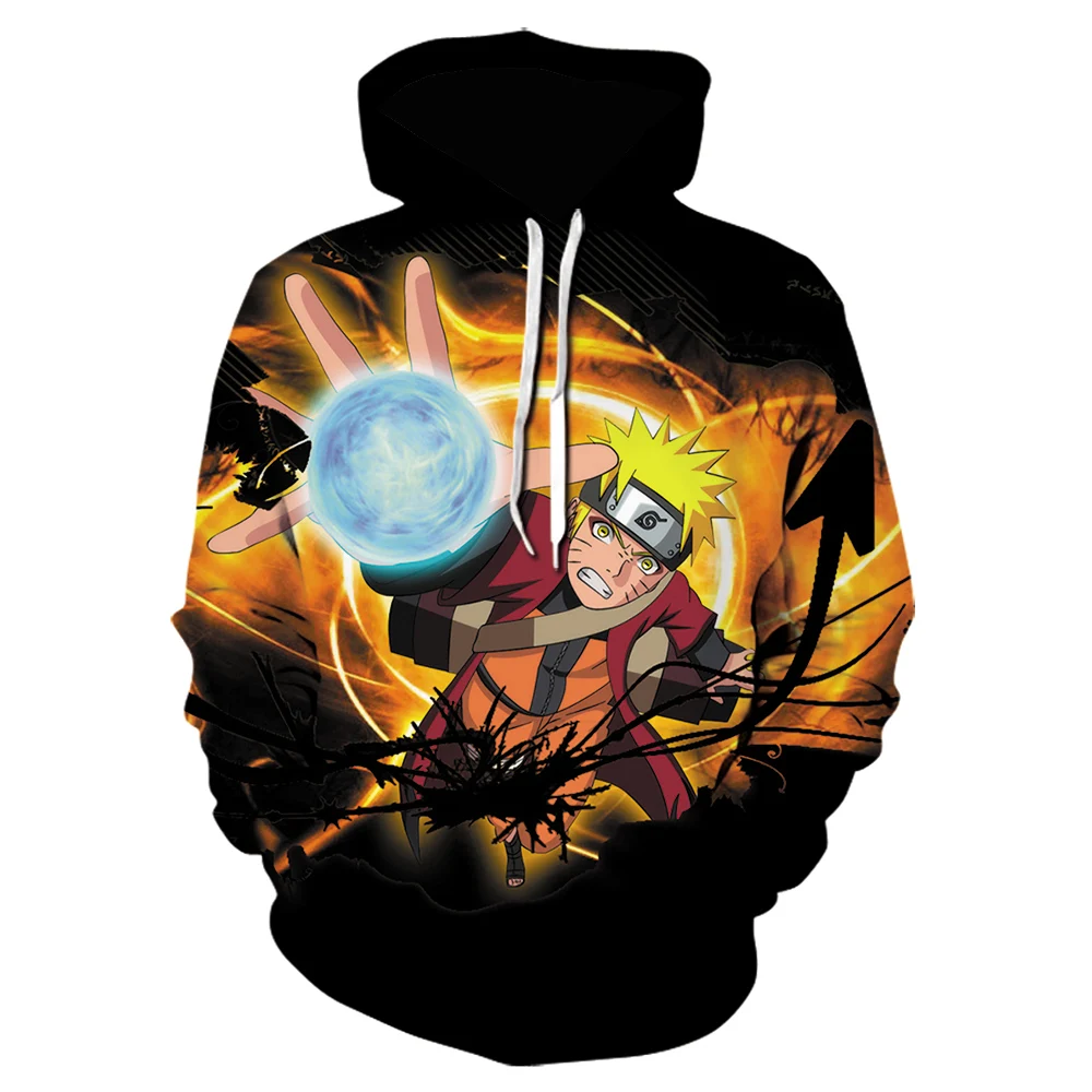 

Spring and autumn new 3D printing Naruto pattern hoodie men and women street fashion casual pullover