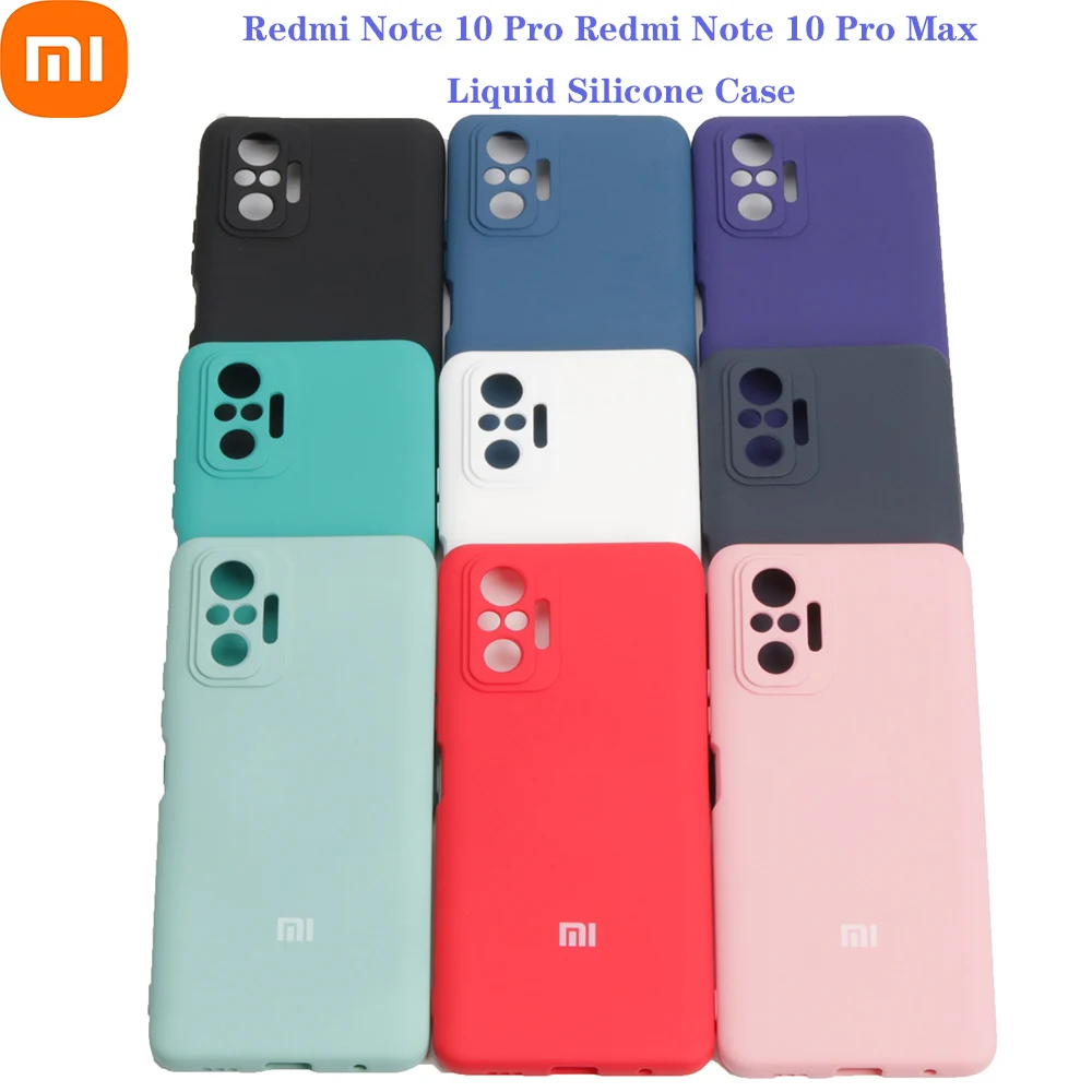 

Original Redmi Note 10 Pro Cover Case for Xiaomi Redmi Note 10 Pro Max Original Liquid Silicone Case