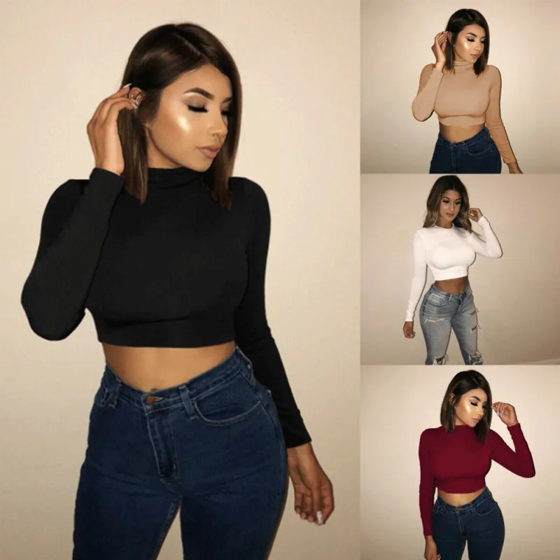 Футболка женская с длинным рукавом Повседневная Уличная одежда в стиле