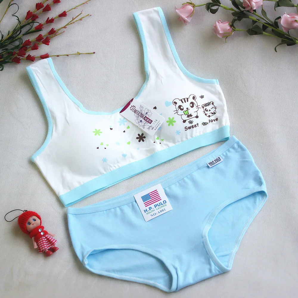 Бюстгальтер для девочек подростков комплект детского нижнего белья спортивные