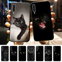 black cat staring eye on phone case for samsung galaxy a s note 10 7 8 9 20 30 31 40 50 51 70 71 21 s ultra plus