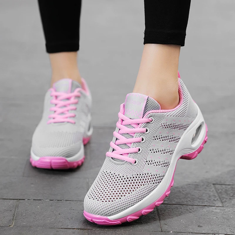 

Platform Sneakers Women 2021 Comfortable Casual Thick Bottom Vulcanized Shoes Breathable Autumn Tennis Running Sneakers Female
