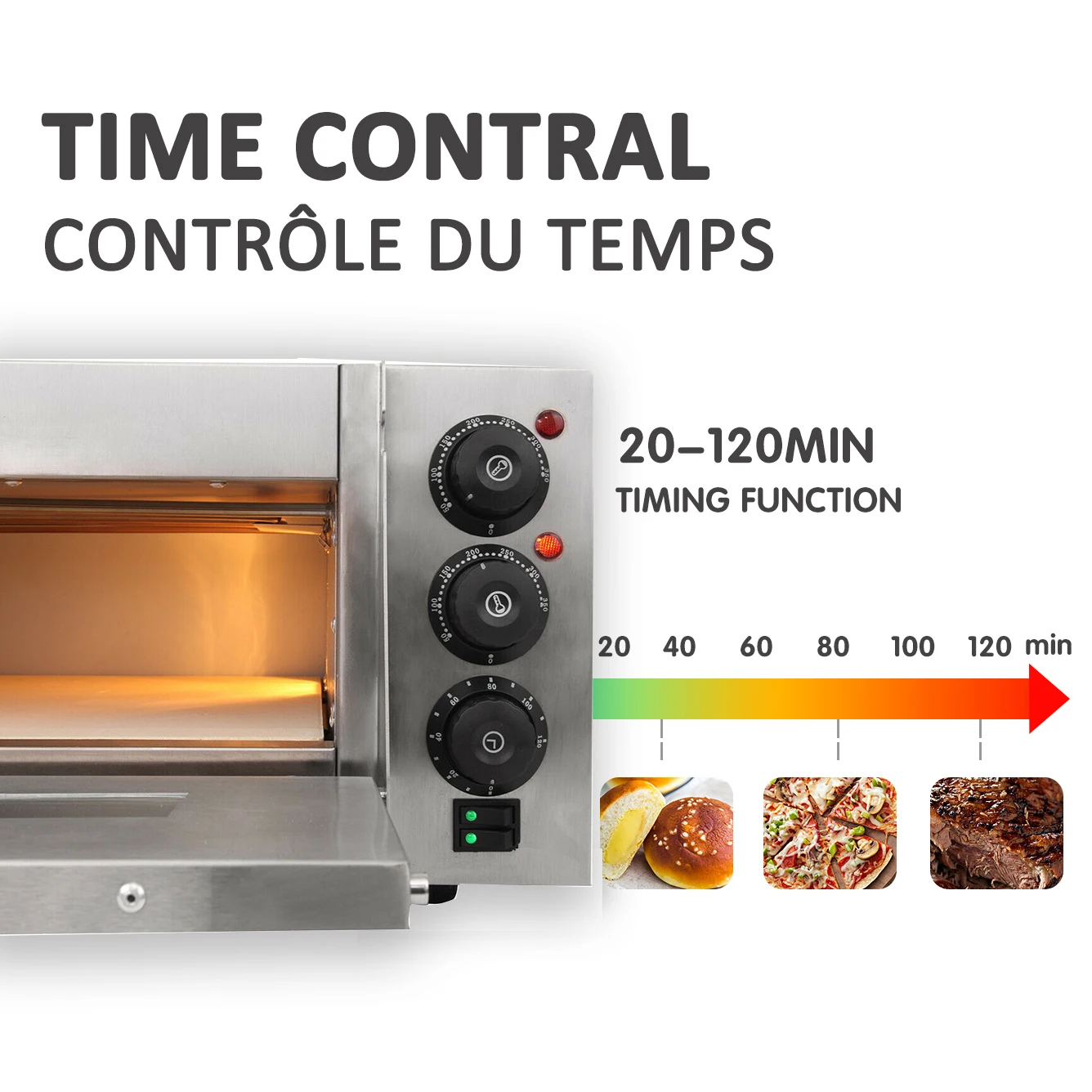 Электрическая духовка для пиццы 2000 Вт жареная курица пицца плита коммерческая