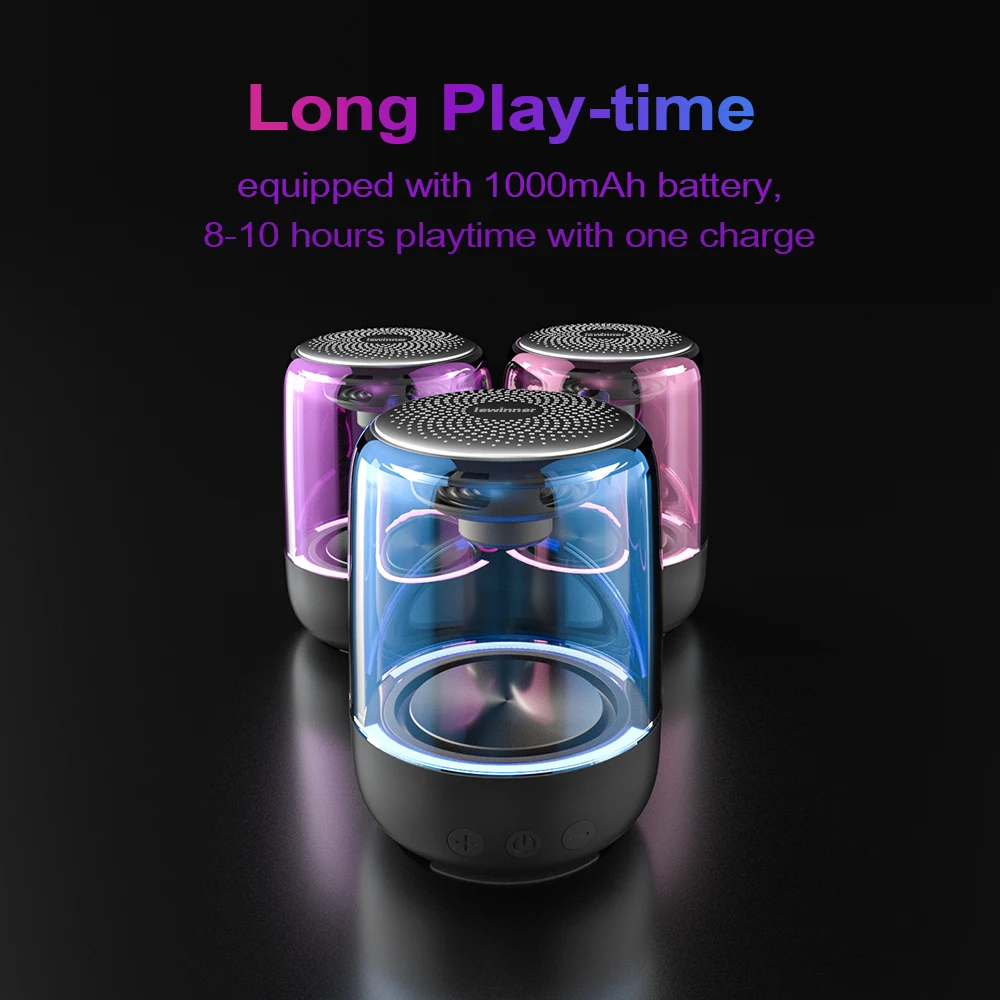 Lewinner C7 Портативный Беспроводной Bluetooth Динамик мини красочные светильник