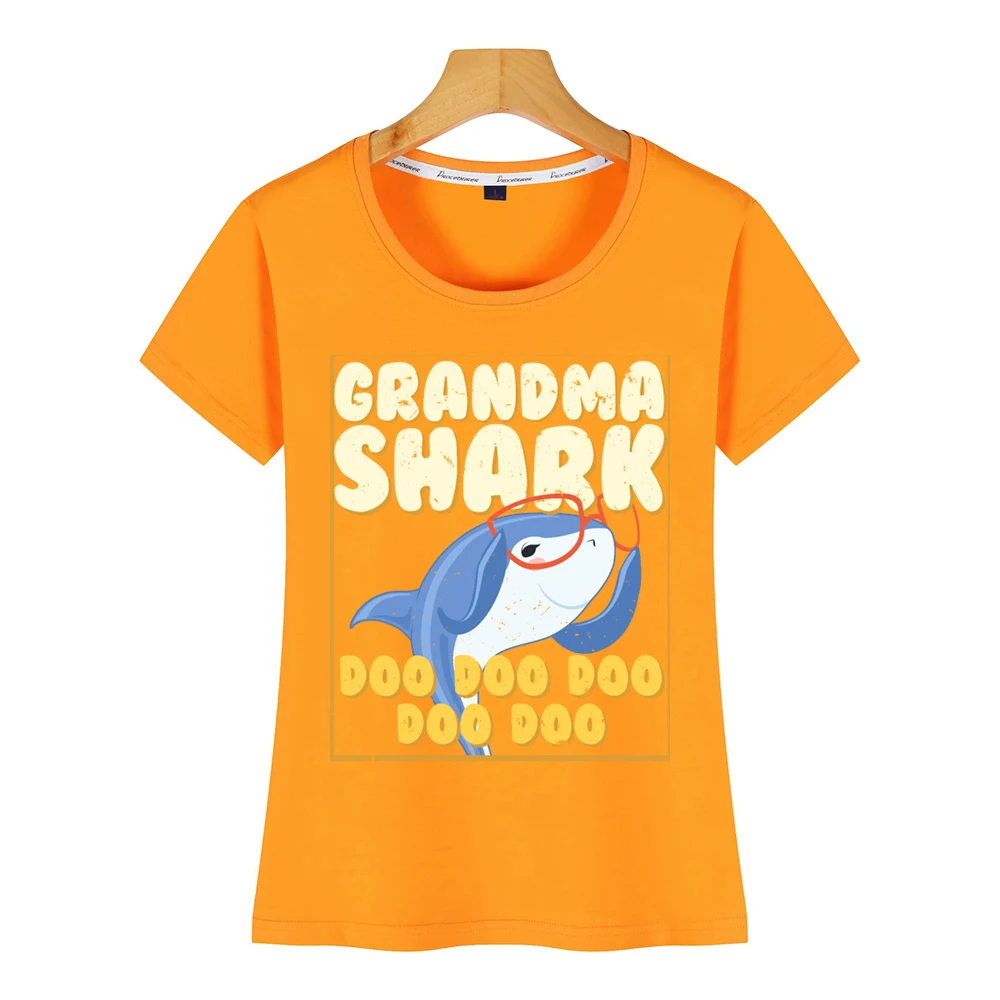 Топы футболки для женщин s grandma shark doo официальная женская футболка с принтом