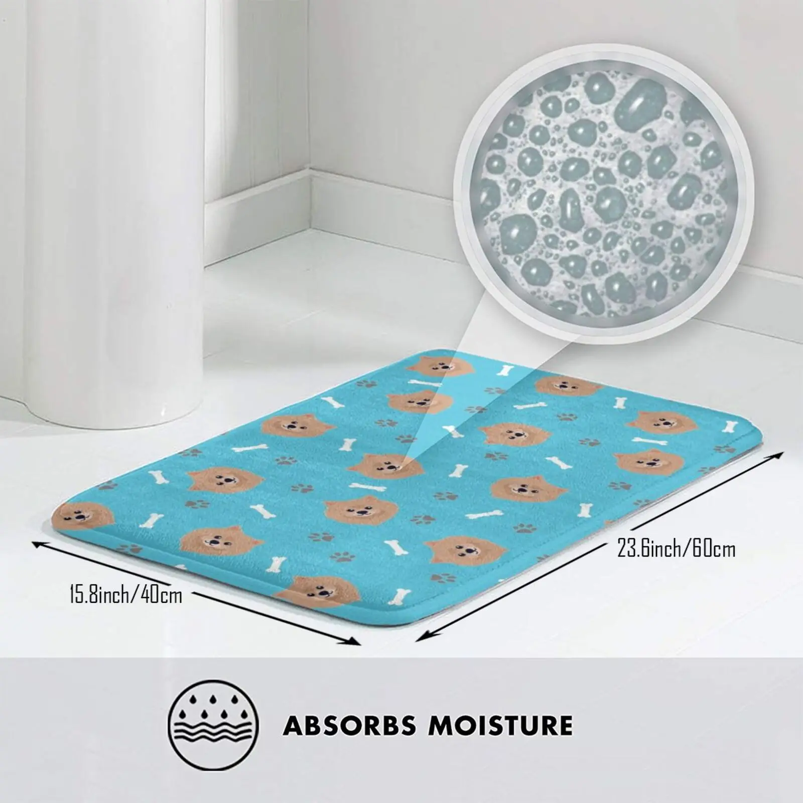 Коврик с изображением Померанской собаки мягкий коврик