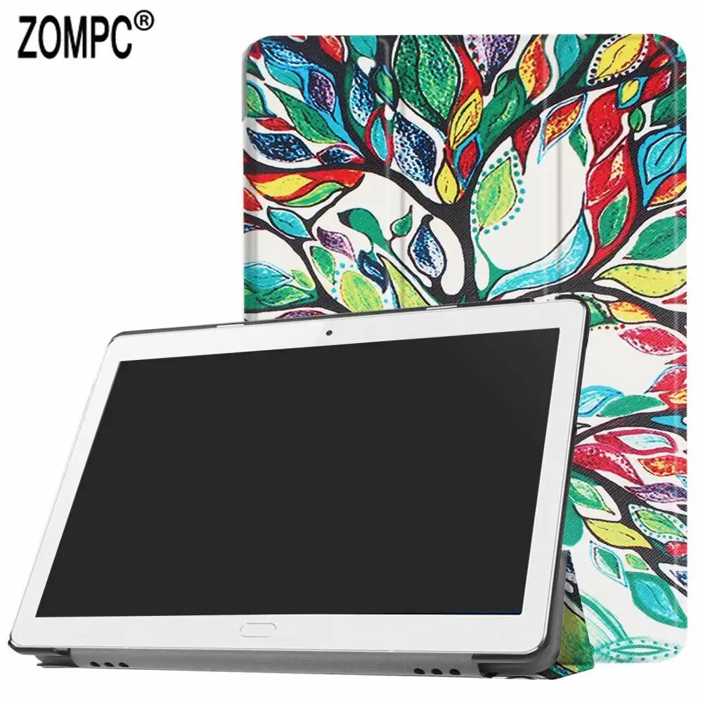 

Ultra Thin Slim Luxury Folio Stand Leather Case Lightweight Smart Protective Cover for Huawei Docomo DTAB D-01K 10.1 inch Tablet