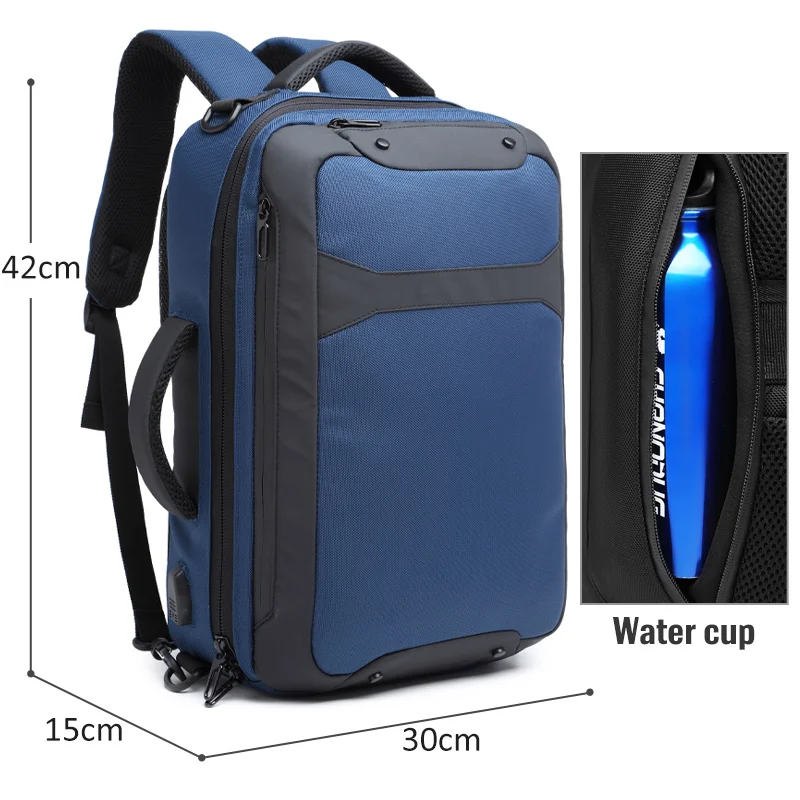 

OZUKO NEW Fashion Men Business Backpack Multifunctional USB Charging Waterproof Male Luggage Travel pack Laptop Bag