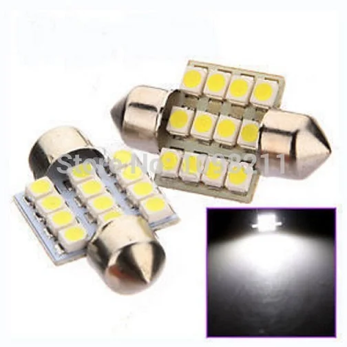 4 шт. 31 мм 1210-12SMD светодиодный светильник Festoon DE3175 купольная карта рабочие лампы