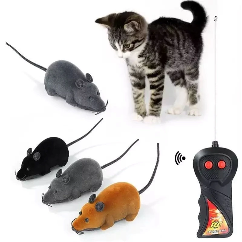

Wireless Remote Control RC Electronic Rat Mouse Mice Toy For Cat Puppy Funny Toy