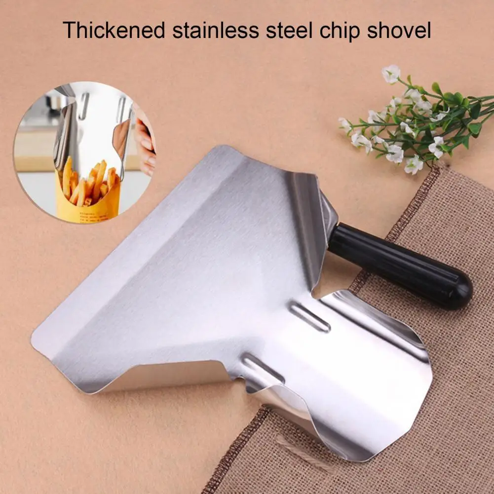 

Detachable Polishing Process French Fry Scoop with Dual Handles for Restaurant