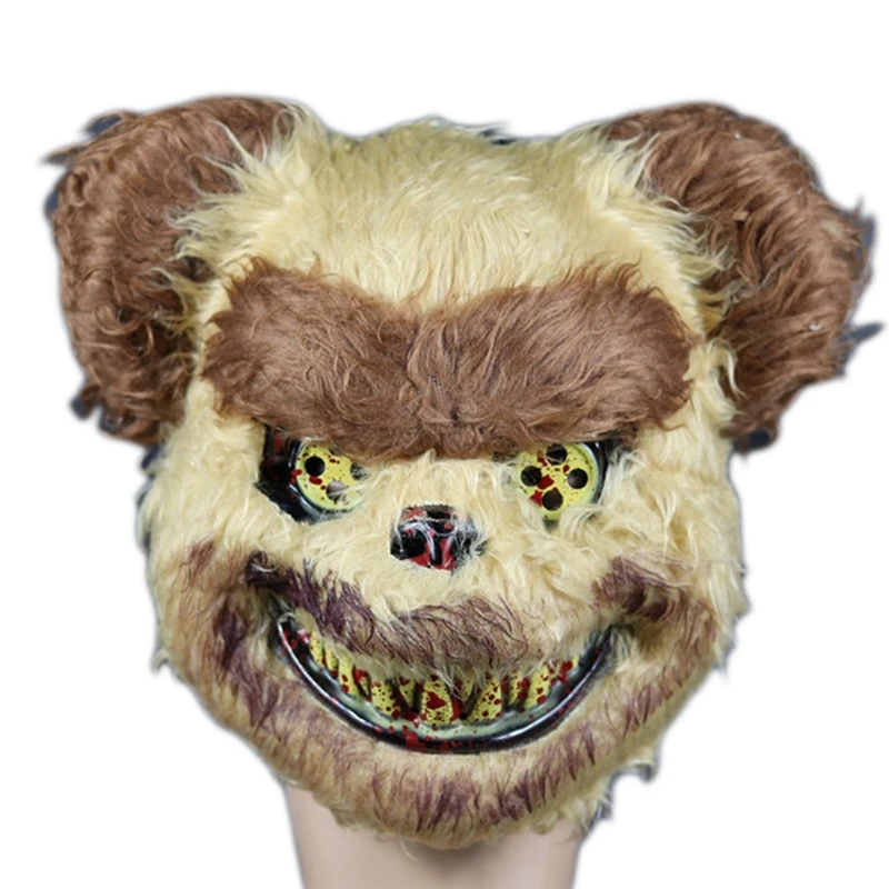 Маска плюшевая в виде животного для косплея страшная вечерние ка Хэллоуина волка