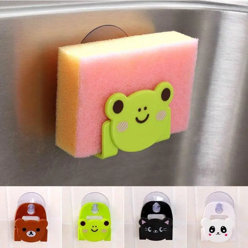 

2pc Sponge Storage Rack Basket Wash Cloth/Toilet Soap Sundries Racks Kitchen Accessories Sink Storage Holders Wall-mounted