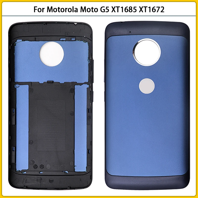 

For Motorola Moto G5 XT1685 XT1672 XT1670 XT1671 XT1676 Metal Battery Cover Back Door G5 Rear Housing Case Replacement