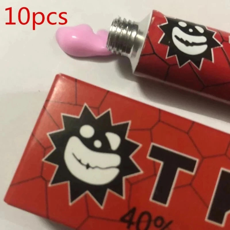 

10pcs 40% tktx Pink cream Assistance Piercing Painless Permanent makeup Body Eyebrow Eyeliner Lips Pain Reliever