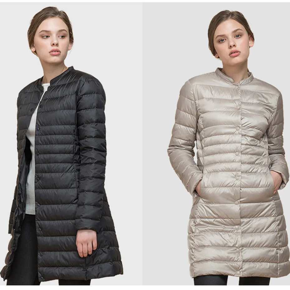 ZOGAA/женские длинные парки зимние толстые стеганые хлопковые и ультра легкие