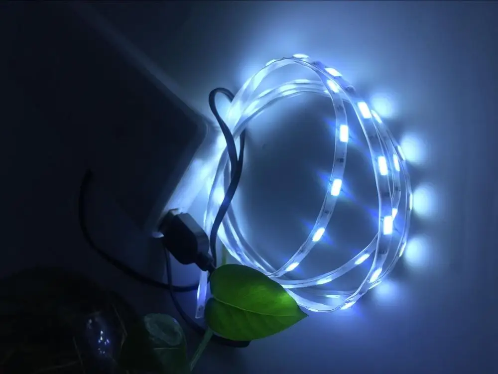 Светодиодная лента постоянного тока 5 В USB 100 см 5730 60 светодиодов светильник аемая