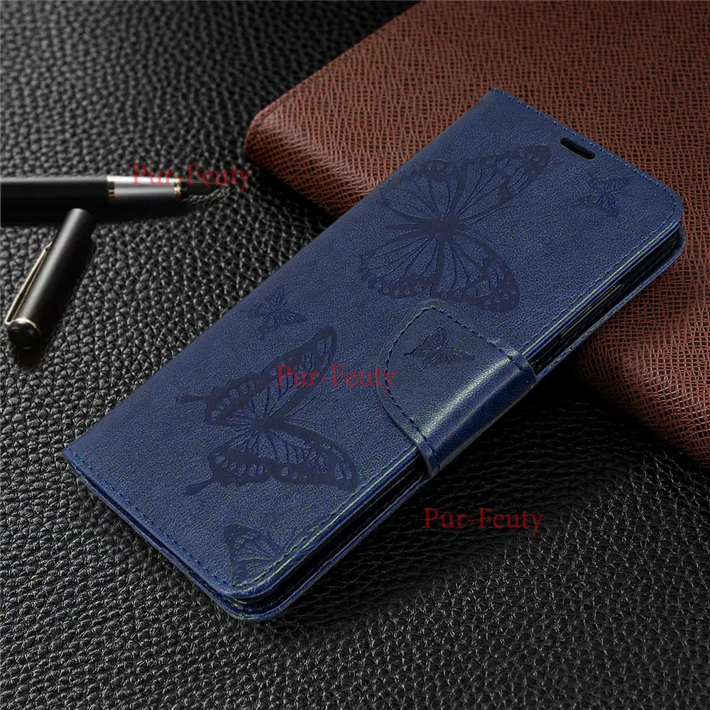 For Samsung Galaxy A41 Phone Case Cute Embossing Butterfly Flip Leather Wallet Cover shockproof | Мобильные телефоны и