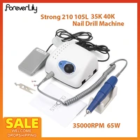 65w strong 210 105l nail drills manicure pedicure machine electric strong nail file polishing 35000rpm nails art grinding device