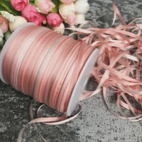 4mm to 13mm silk ribbon variegated color100 real pure silk thin taffeta soft silk ribbons for embroidery
