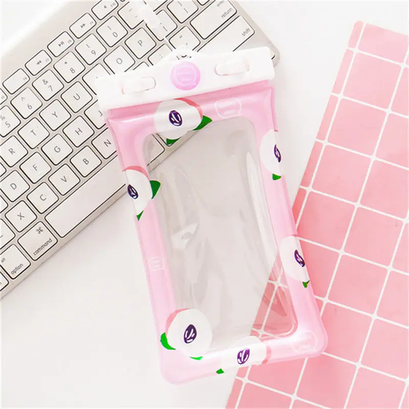 pink peach Фиолетовая 1 шт., женская сумка для путешествий, водонепроницаемая, для телефона, для монет, сумка для плавания, для телефона, сухая сумка, для лета, пляжа, чехол, водные развлечения, аксессуары для путешествий - Цвет: pink peach